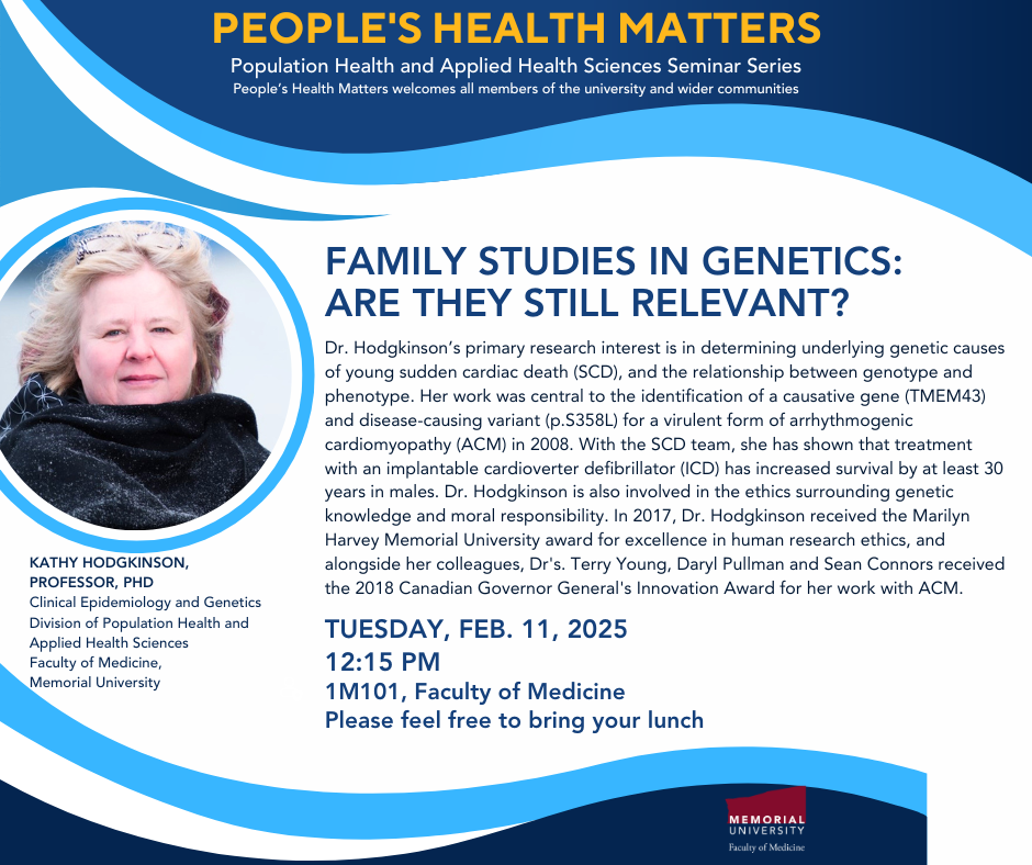Graphic for Peoples Health Matters for February 11, 2025 – Dr. Kathy Hodgkinson